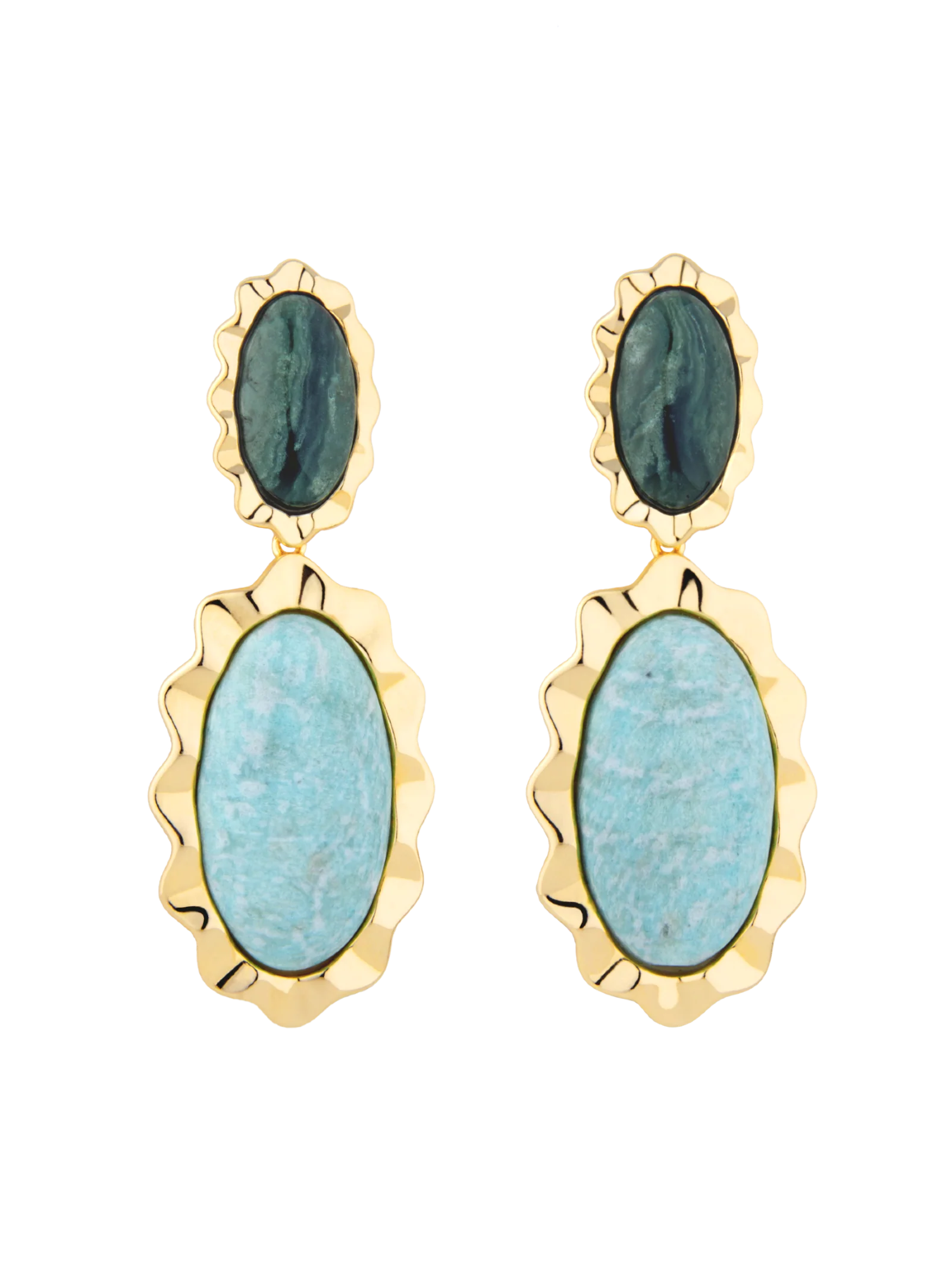Sua Earrings in Jasper and Amazonite