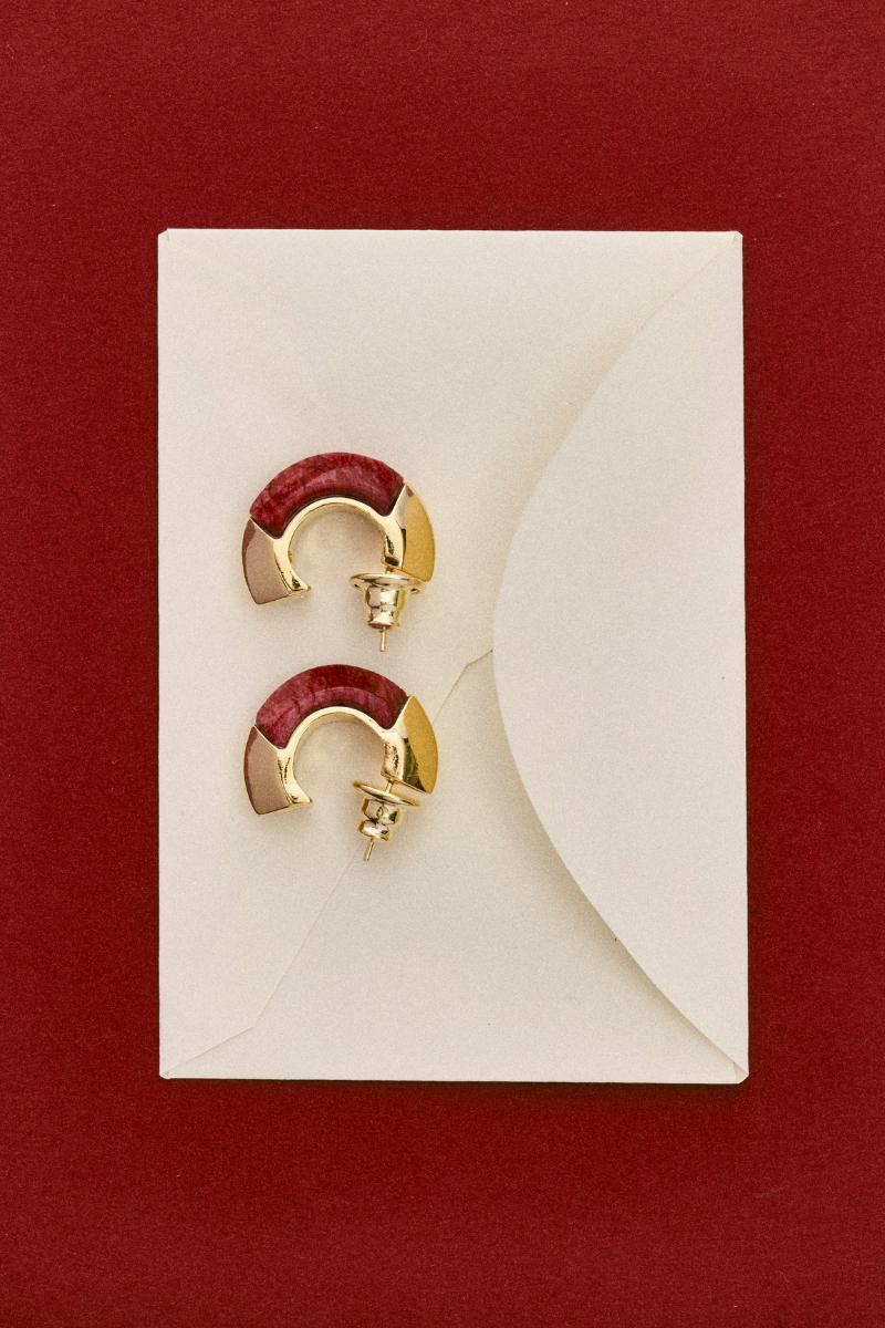 Red Feldspar Tempo Earrings