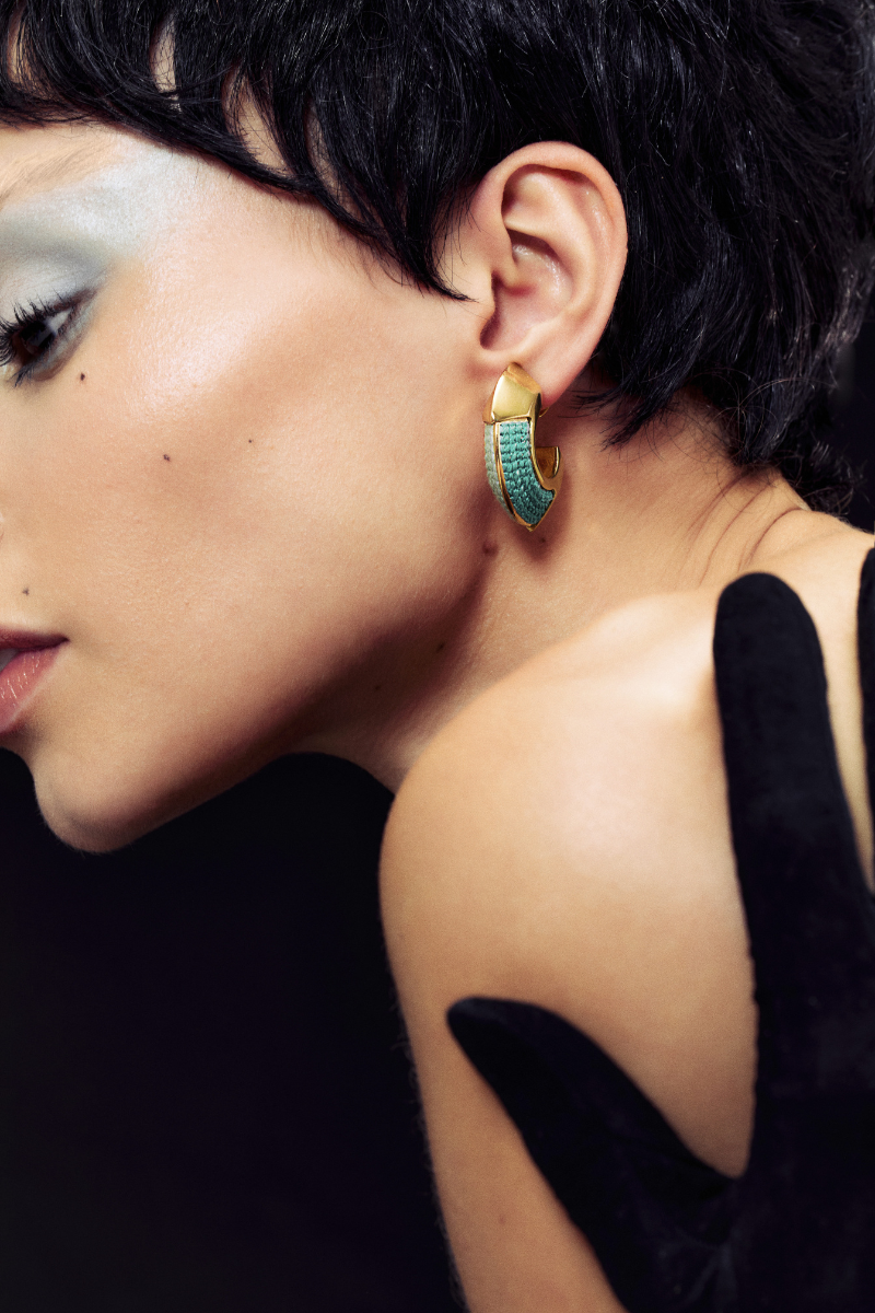 Green Memoria Earrings
