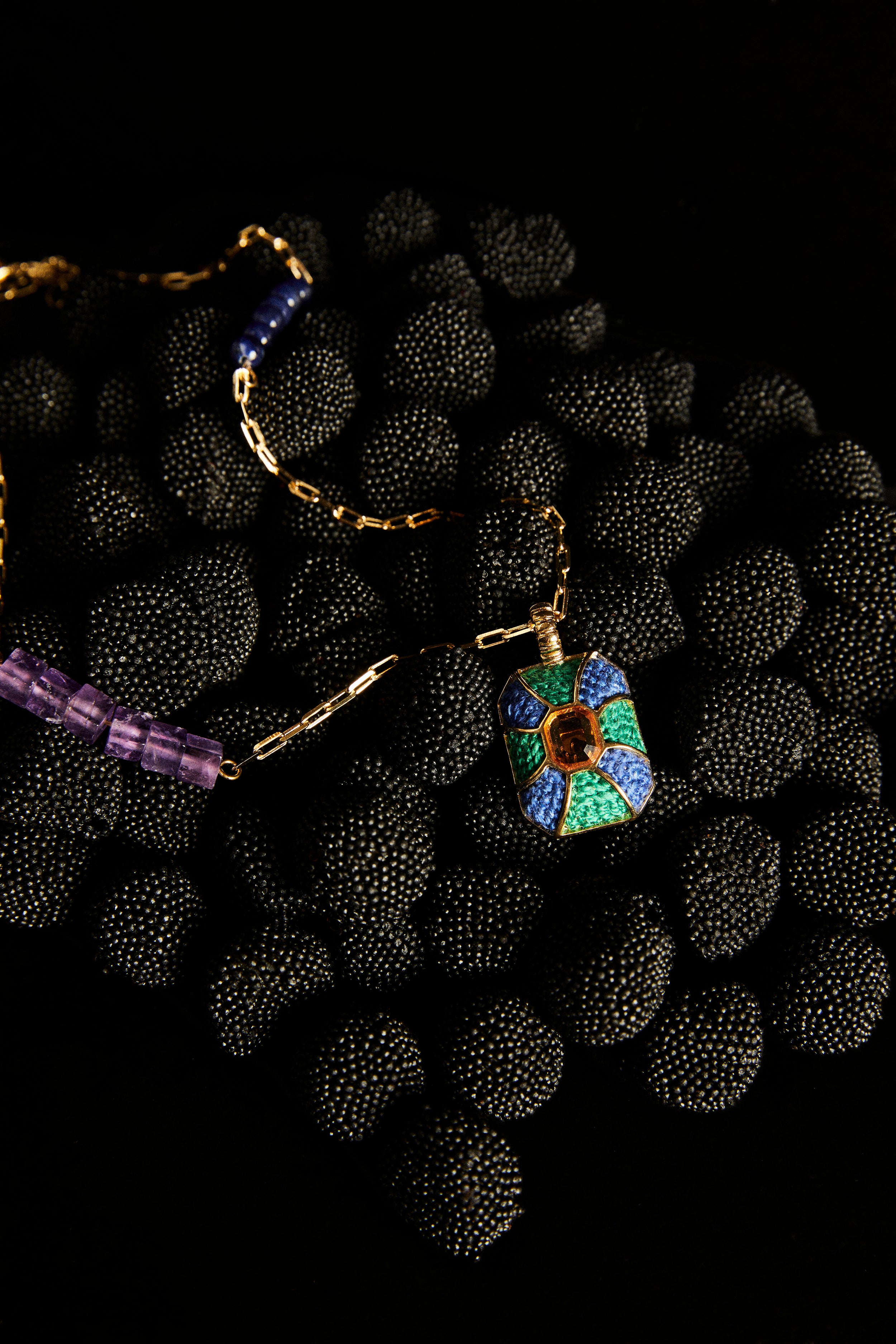 Drops Necklace - Blue and Green