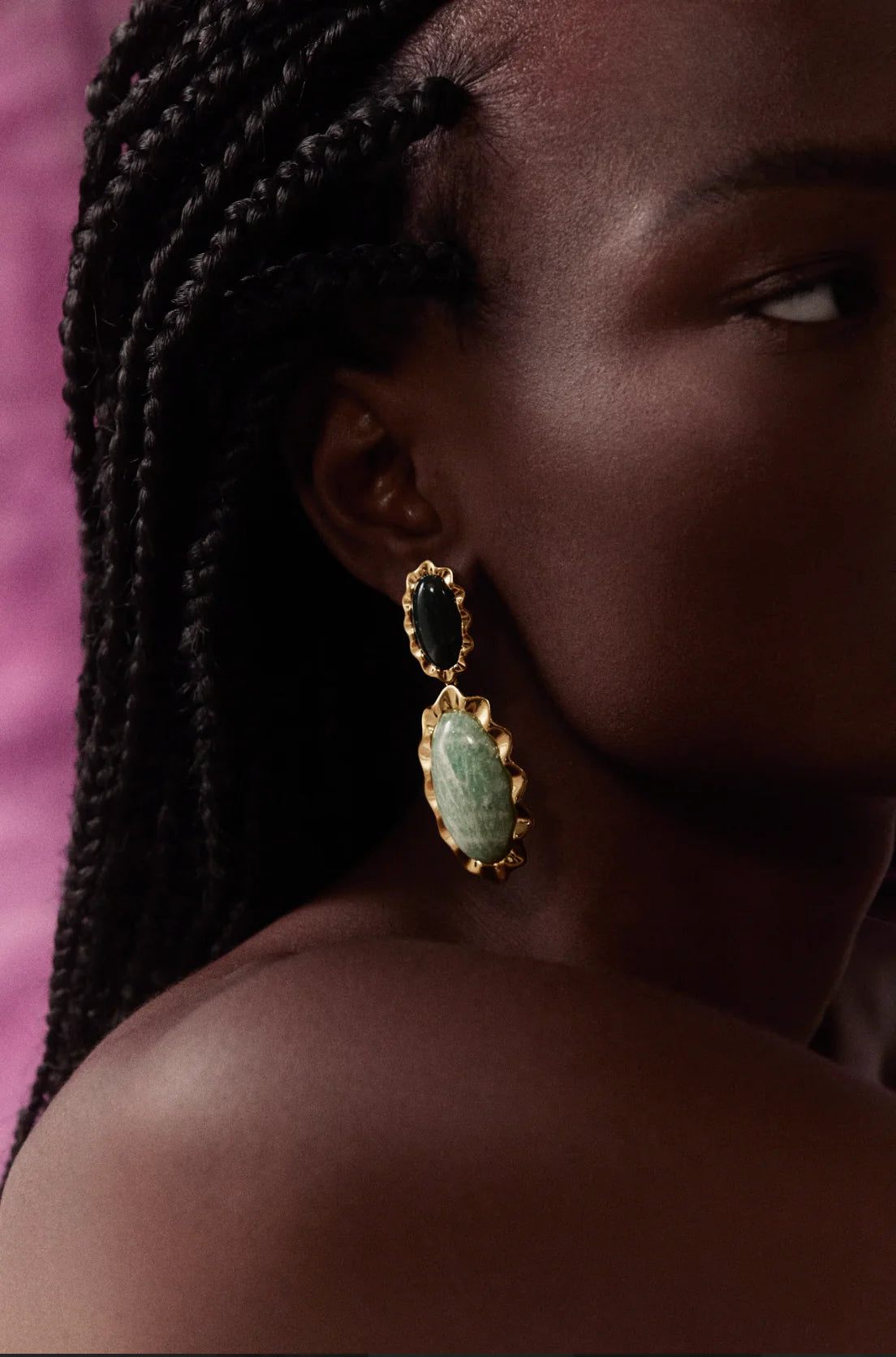 Sua Earrings in Jasper and Amazonite