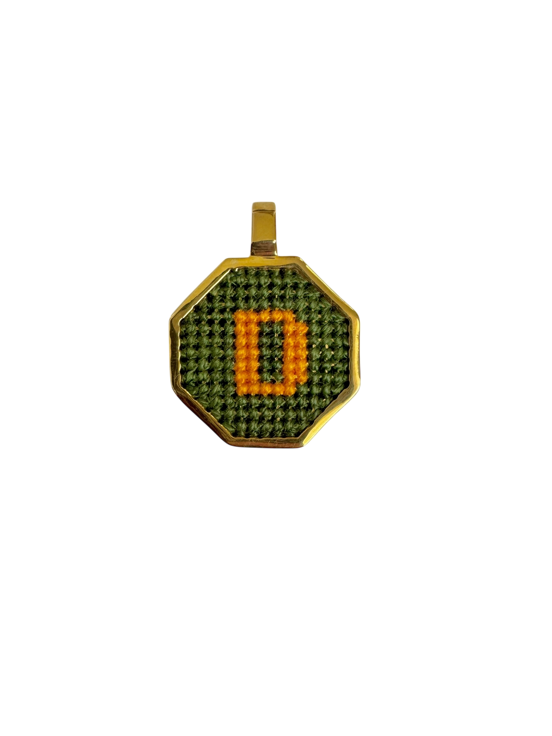 Gold Letter Pendant - D